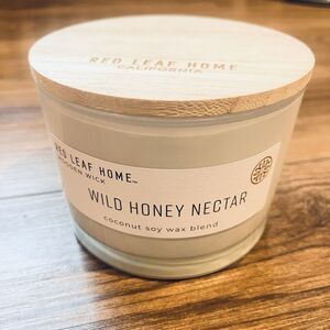 Wild Honey Nectar Candle from Red Leaf Home, 15oz Double Wooden Wick Candle